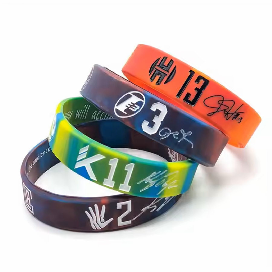 Tie Dye Silicone Wristband - 1/2" band 3