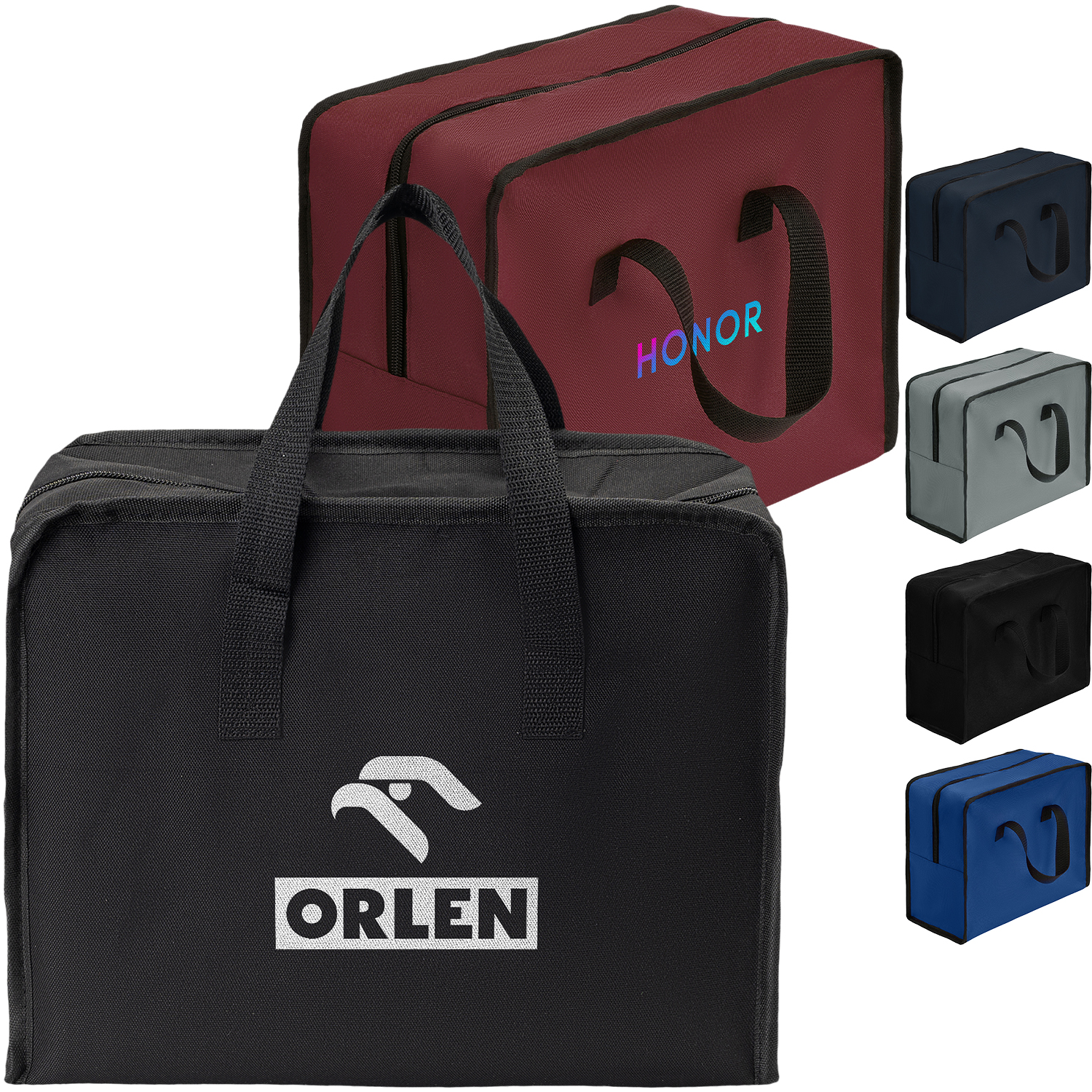 600D Insulated Slim Lunch Bag with Double Handles 4