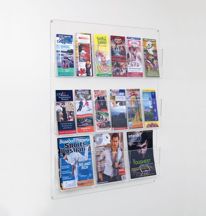 Wall Mount Adjustable for 9-18 Pockets Clear Back