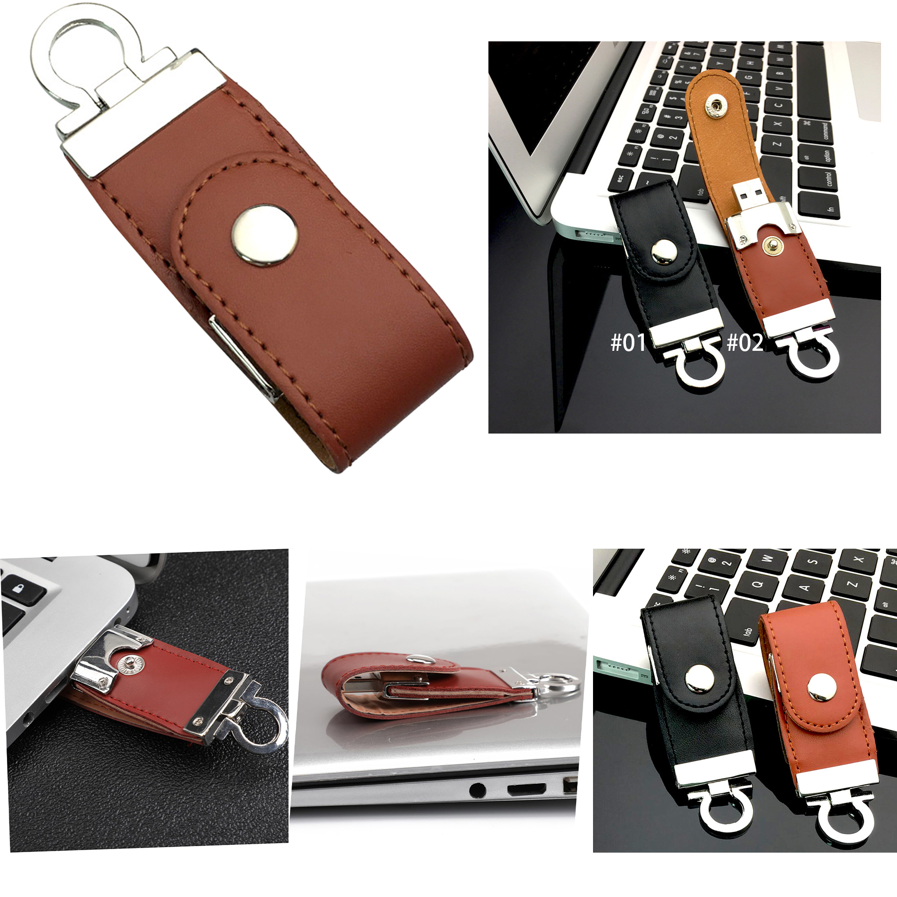 32g Leather u Disk USB Flash Drive 2
