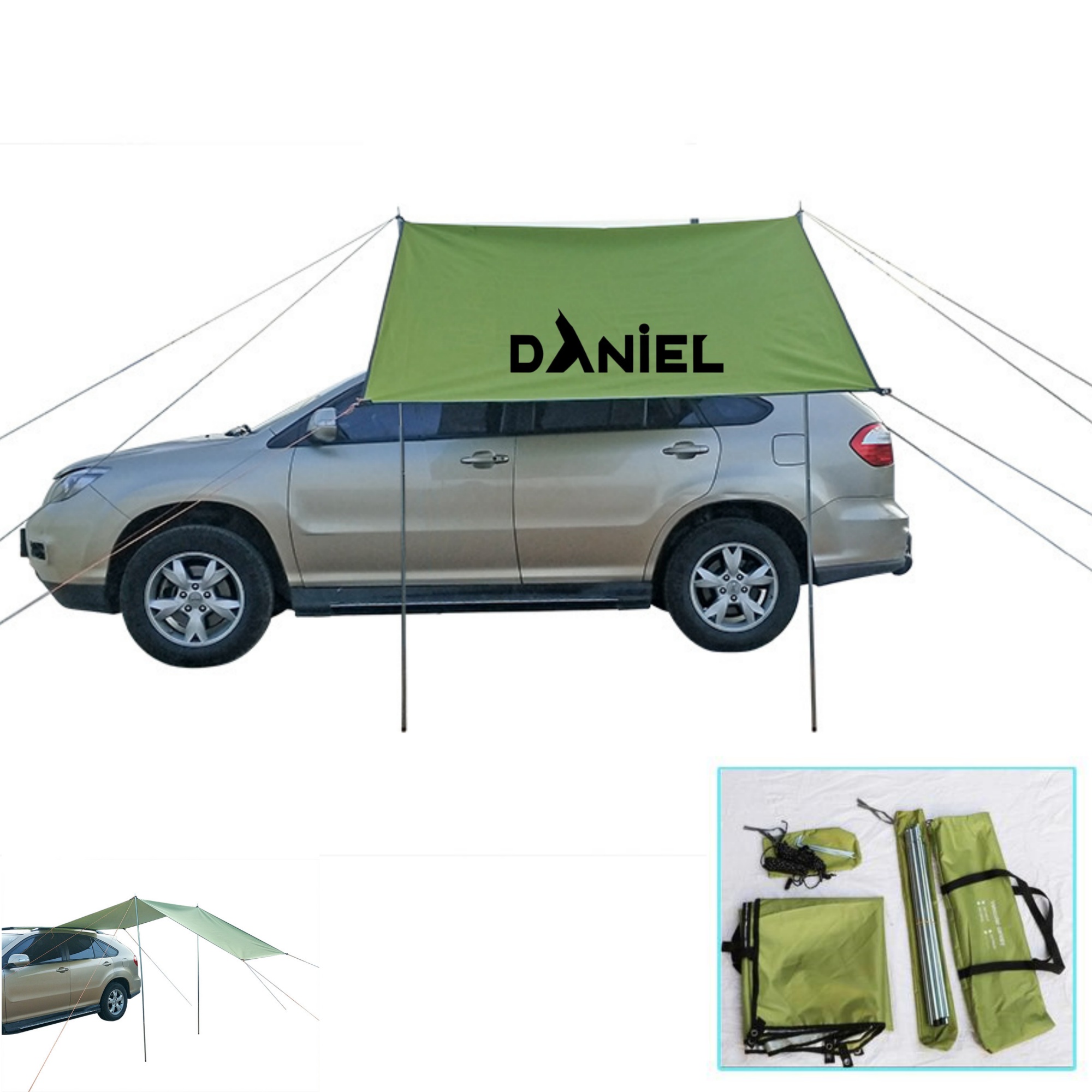 118" x 59" 210D Silver-coated Oxford Fabric Vehicle Mounted Canopy 1