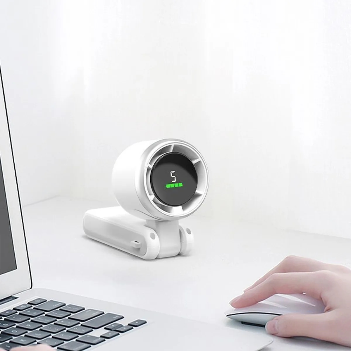 Foldable Handheld Turbine Fan USB Rechargeable 2