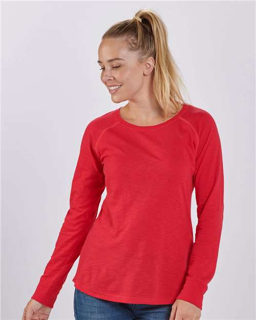 Women's Solid Preppy Patch Long Sleeve T-Shirt - BW3166 49
