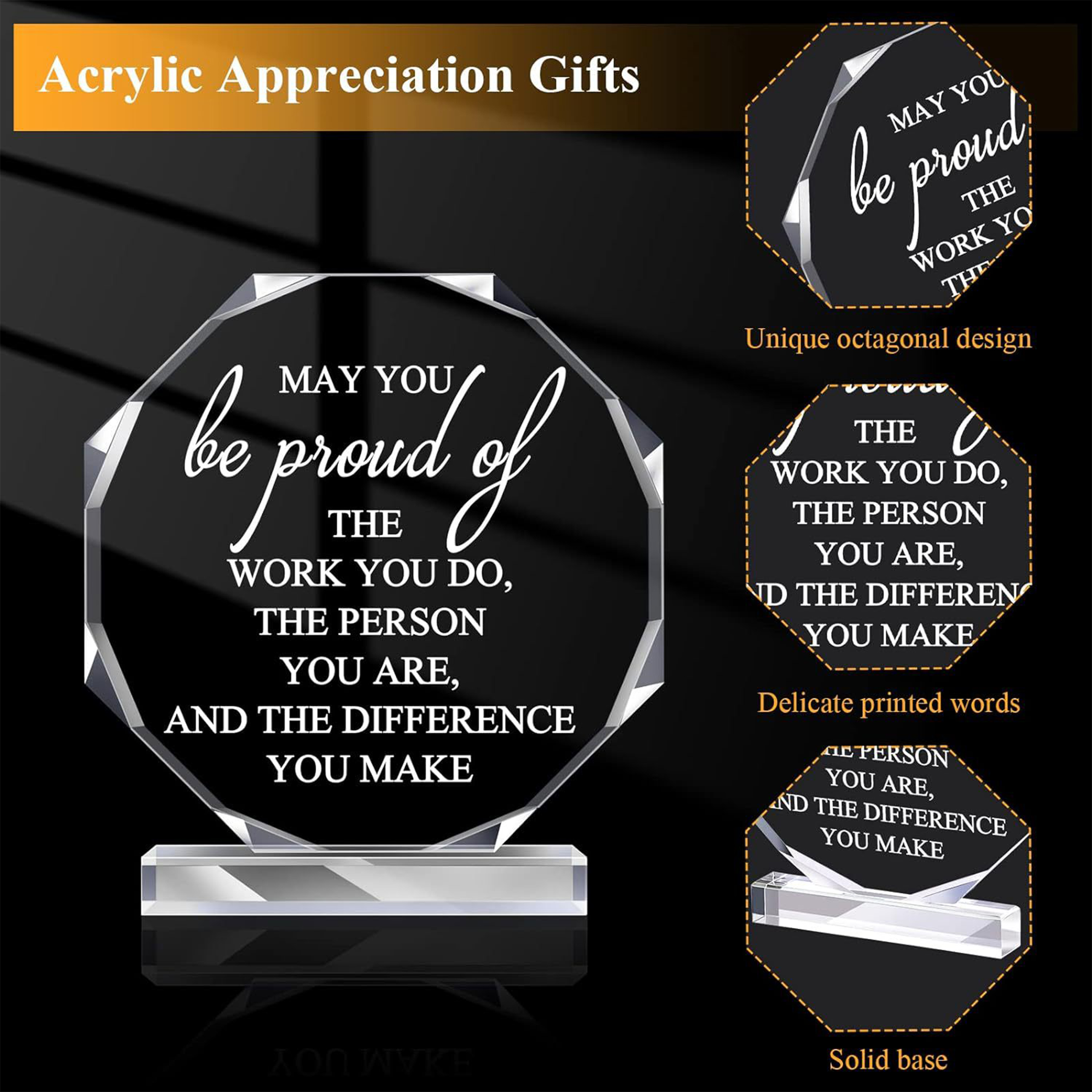 Acrylic Plastic Award Commemorative Trophy 4