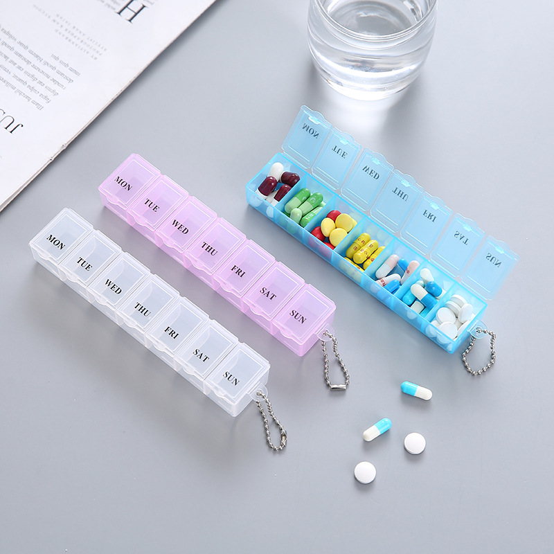 Weekly Pill Organizer with Keychain 5