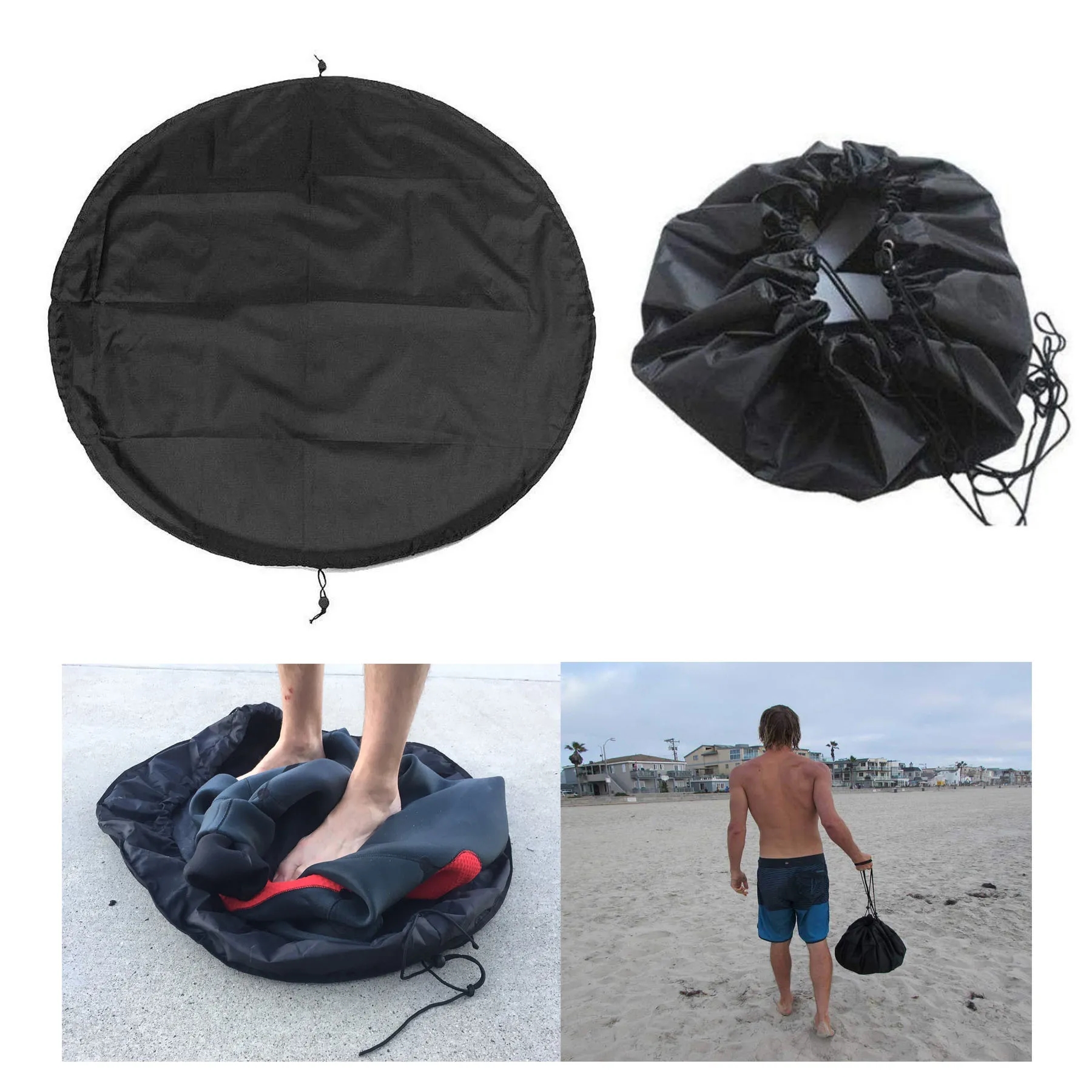 Drawstring Wetsuit Storage Bag Beach Changing Mat 1