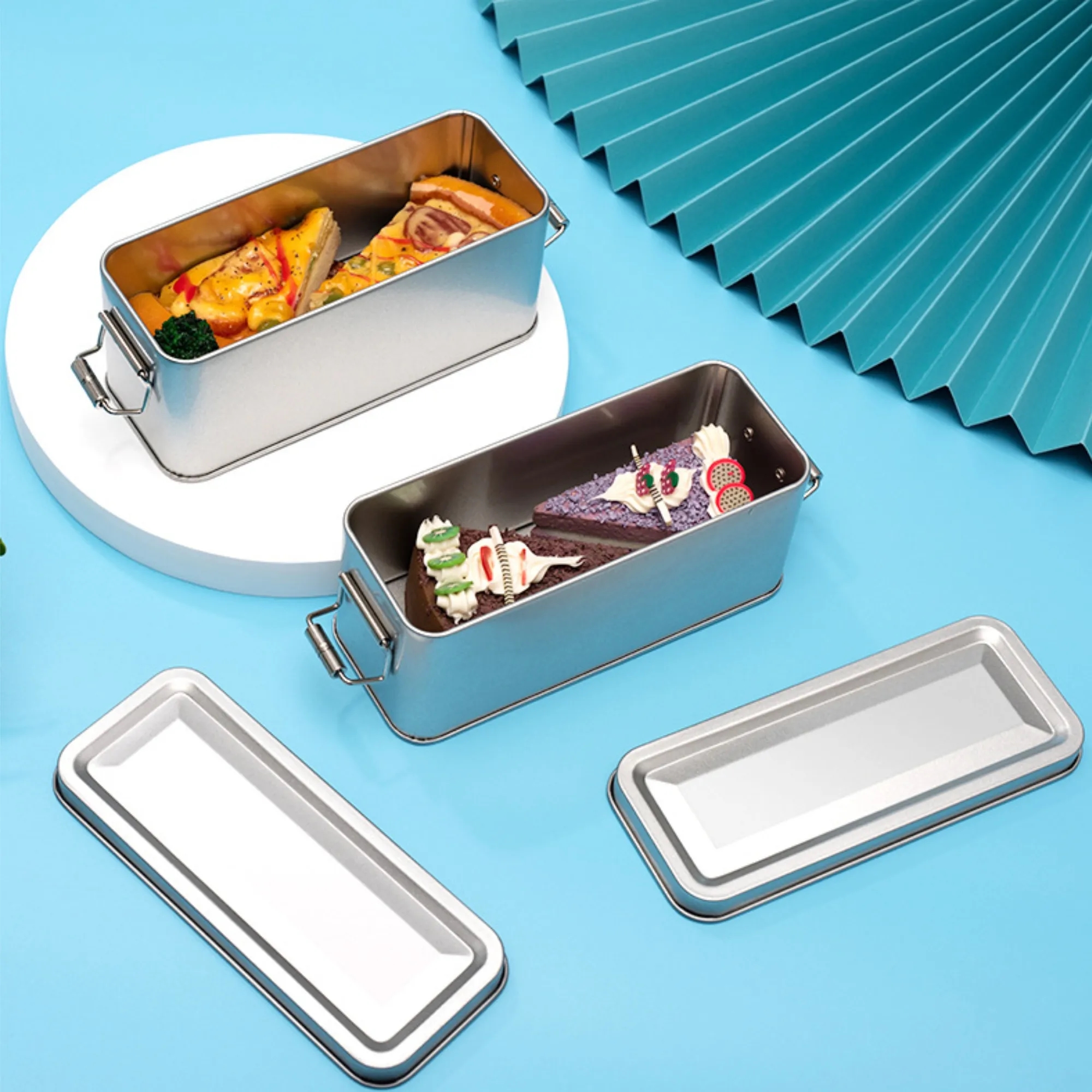 Biscuit Tin Airtight Food Container For Cookie Treat Storage 5