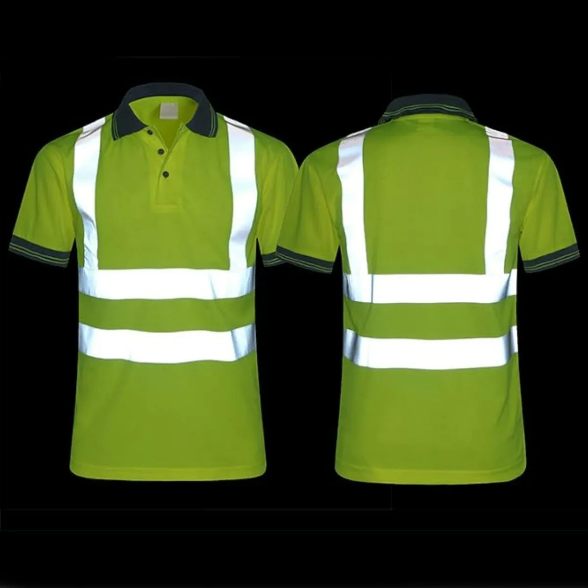 High Visibility Reflective Safety Polo Shirt Quick Dry 6
