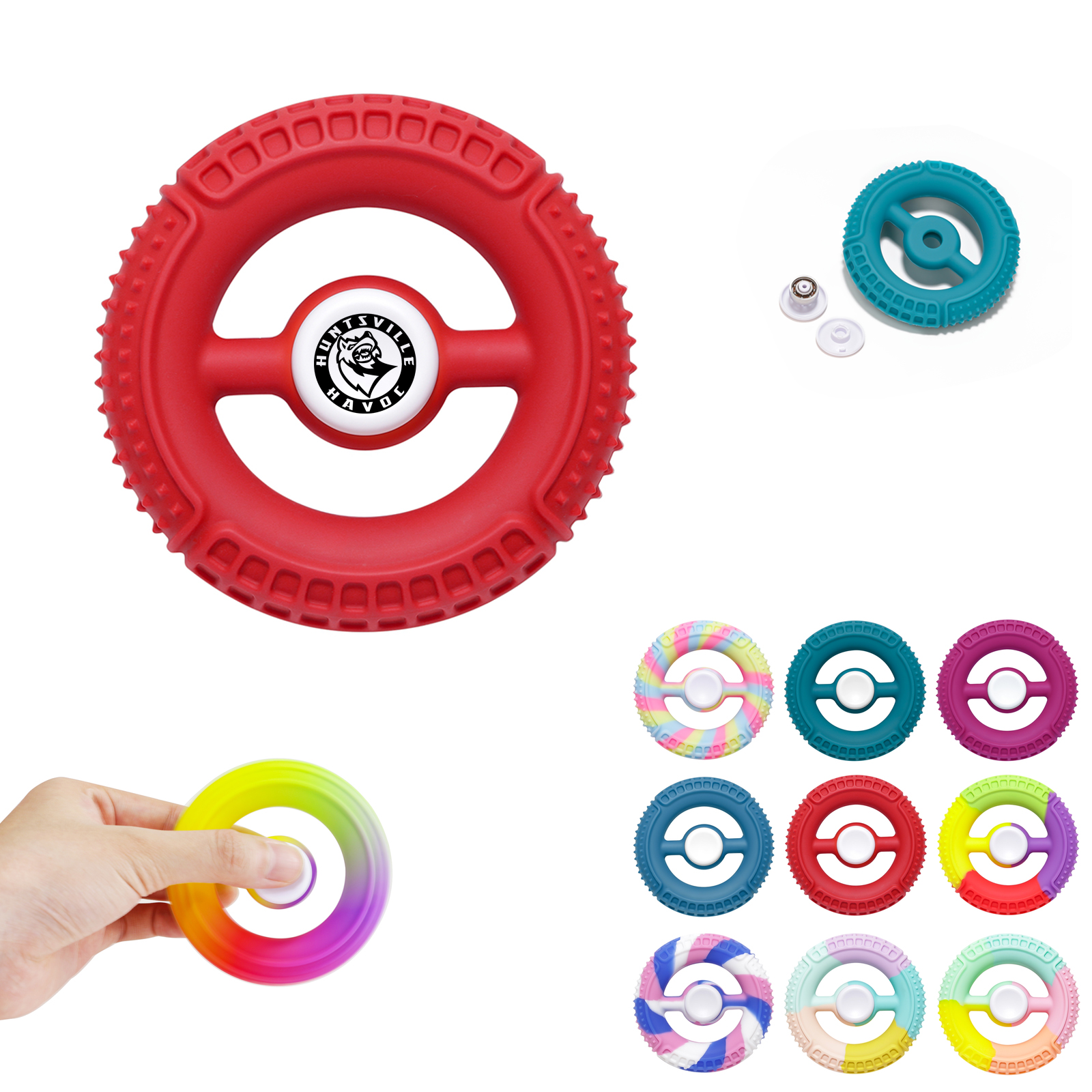 Silicone Fidget Spinner Stress Reliever & Exerciser 2