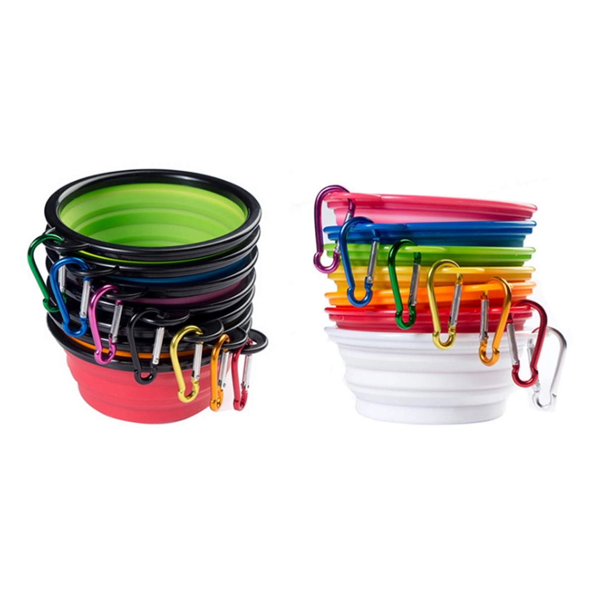 Pet Silicone Folding Bowl With Carabiner Hook 2
