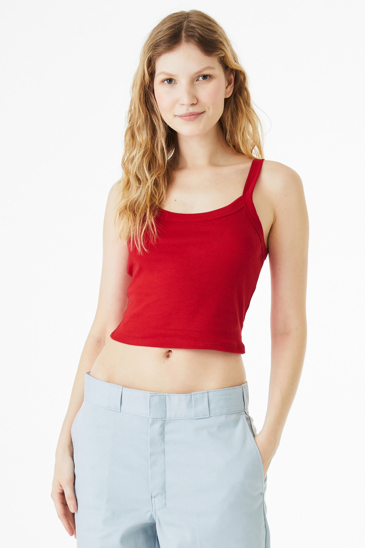 BELLA+CANVAS Women's Micro Rib Spaghetti Strap Tank BC1012 6