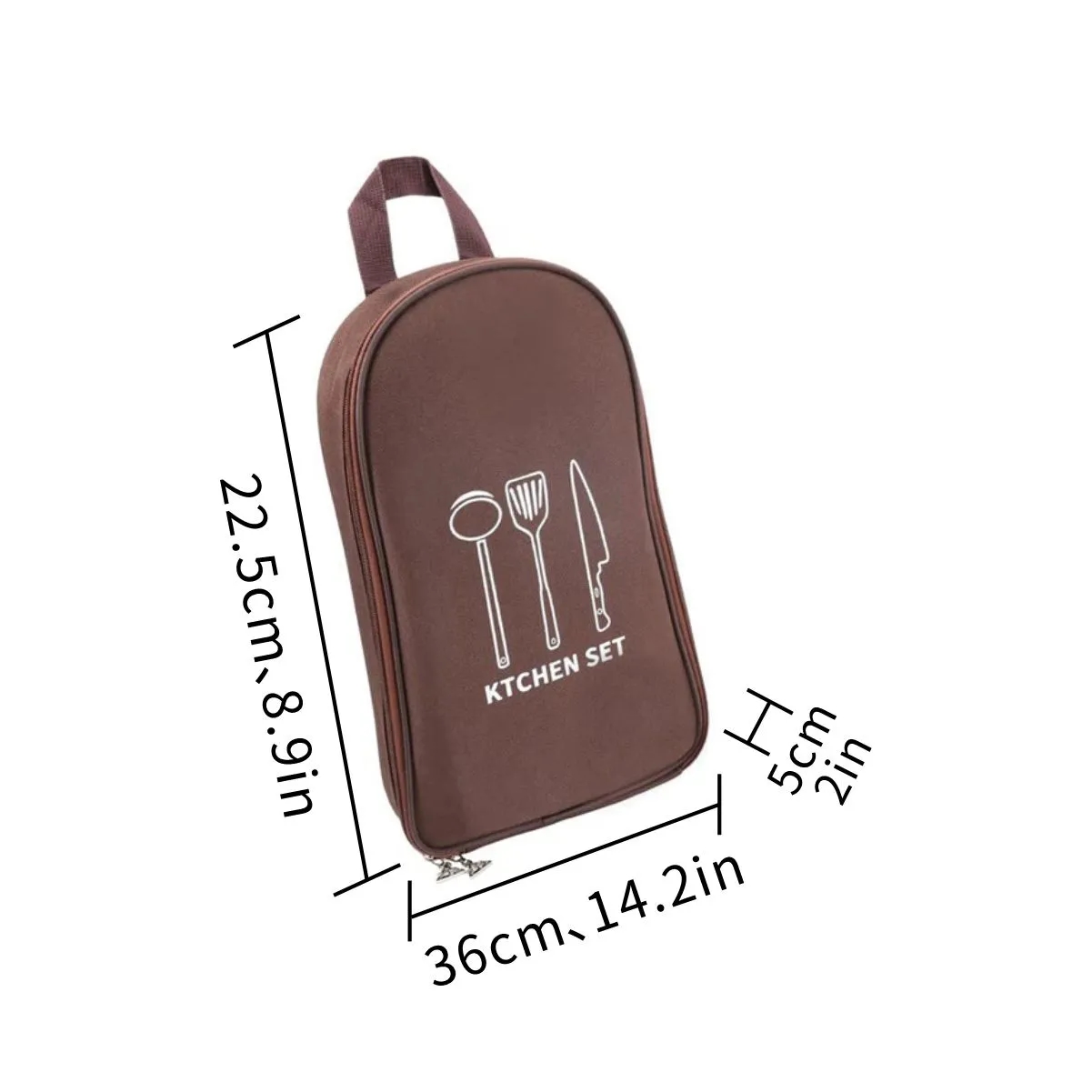 Portable Camping Kitchen Utensil Set With Zippered Case 7