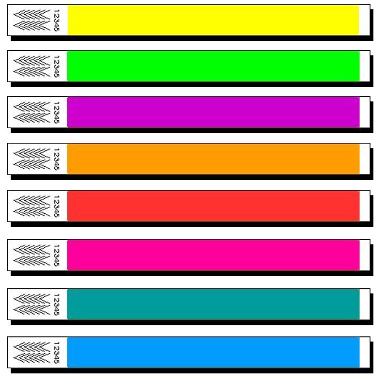 3/4" Tyvek Wristband - Neon Colors 5