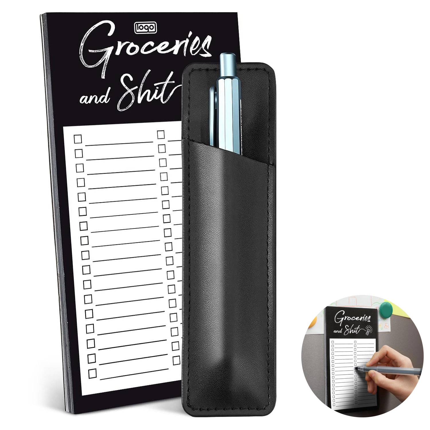 Magnetic Memo Notepad w/ Pen Holder 3