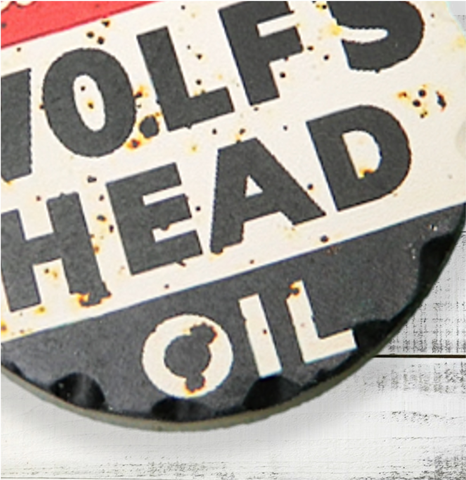 Magnet Round Chiseled Edge Ceramic Stone - Basic Print 5