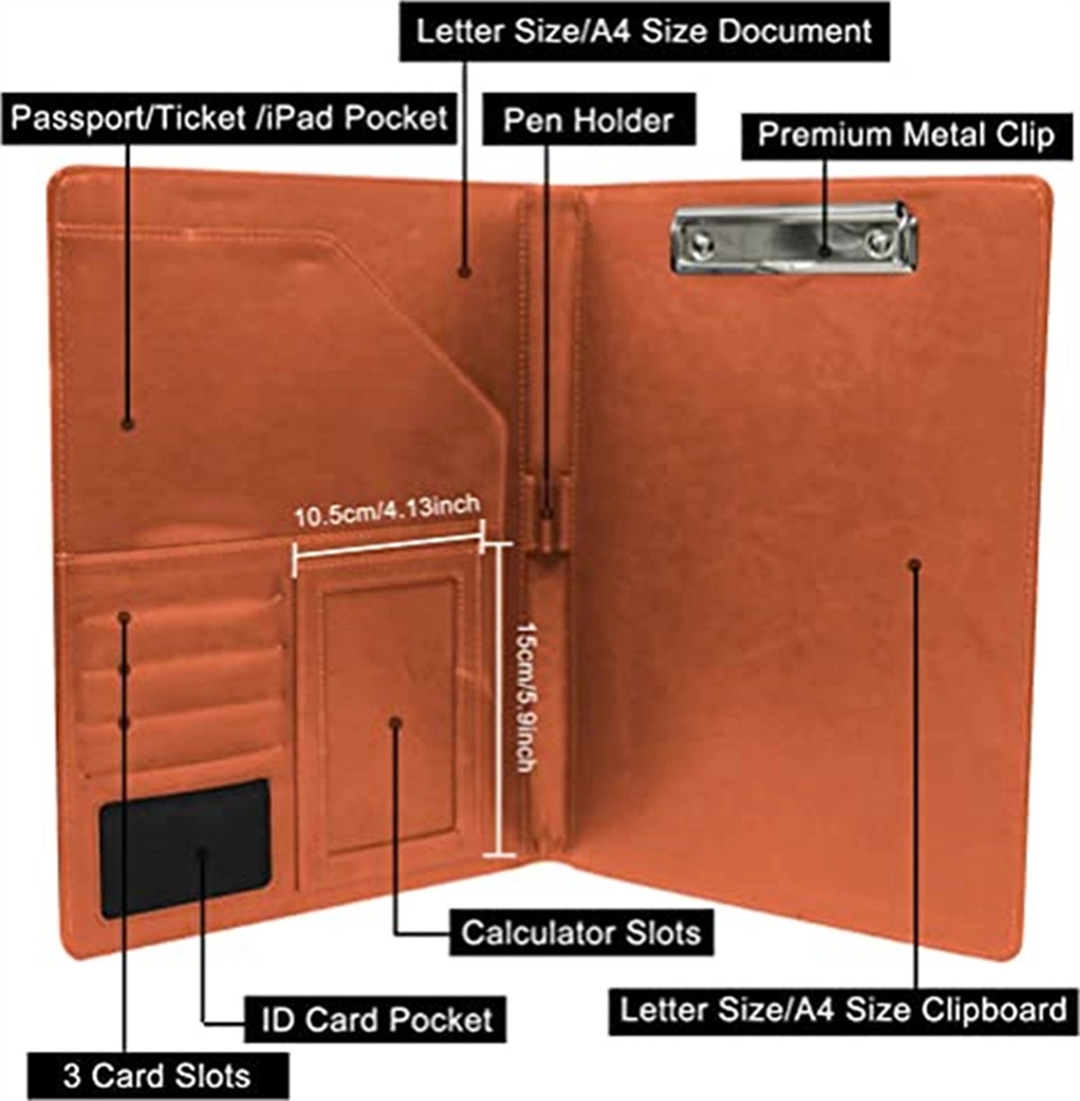 Business Portfolio Padfolio Pu Leather Folder 4