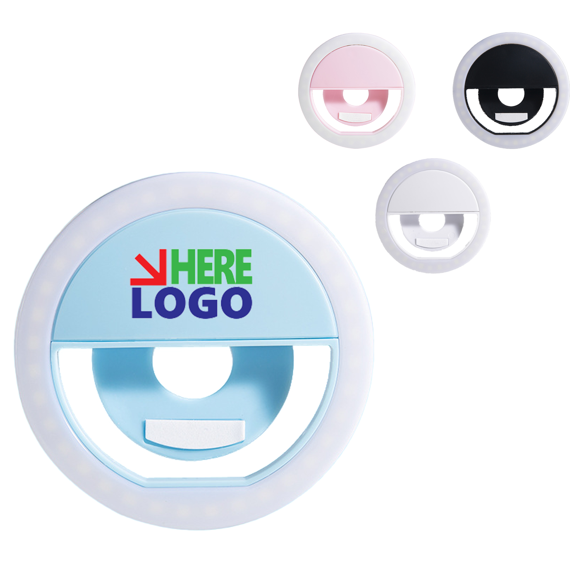 Selfie Round LED Ring Fill Light Recharging w/ Clip 1