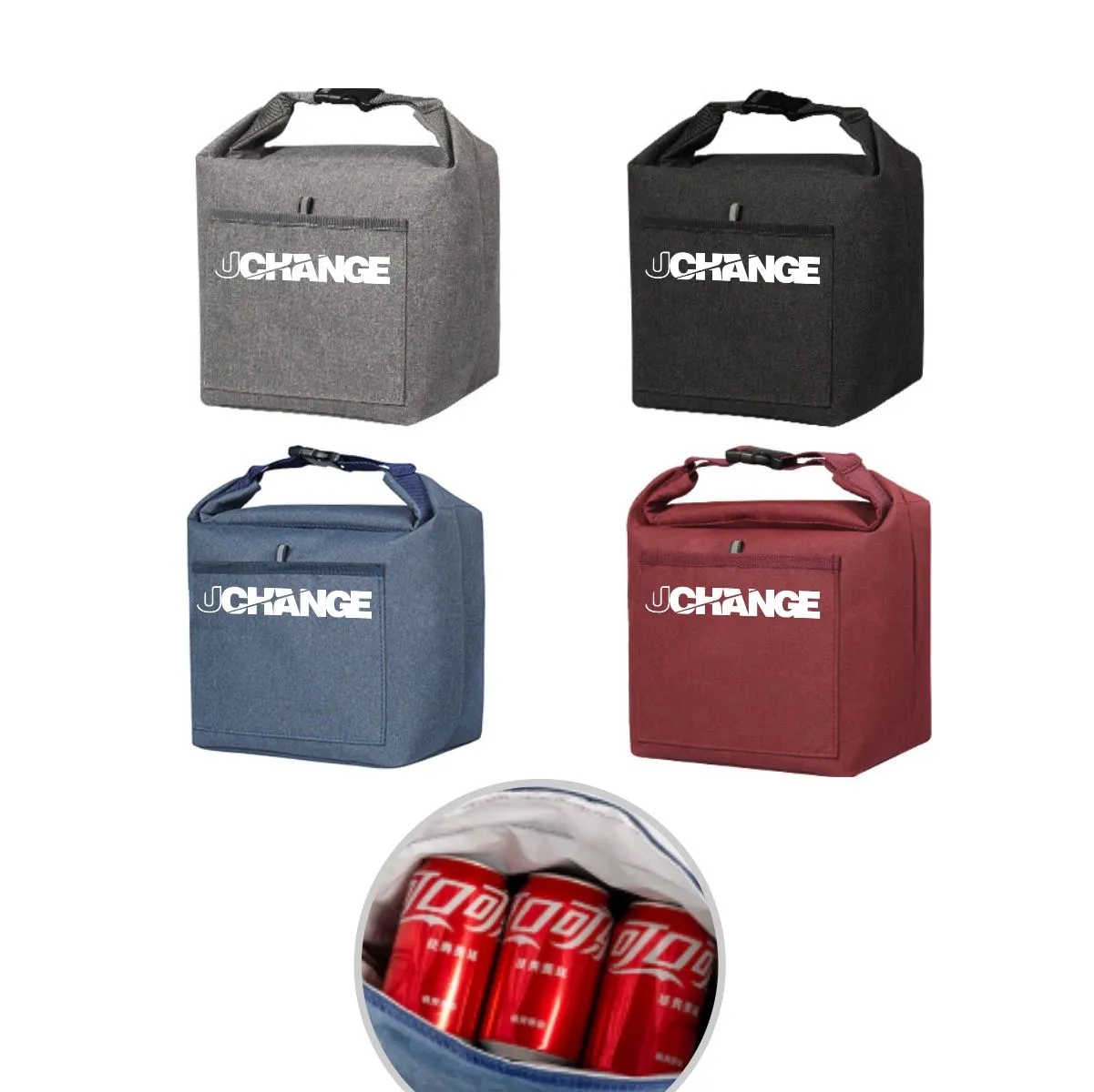 Reusable Insulated Tote Lunch Bag Cooler With Buckle Closure 2