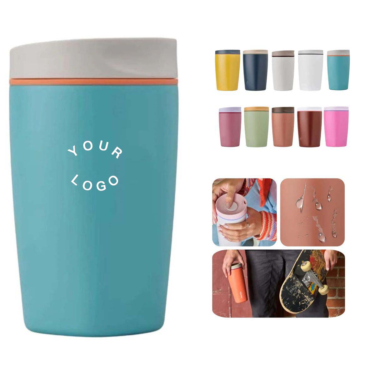 20oz Stainless Steel Coffee Cup with Non Slip Base 10