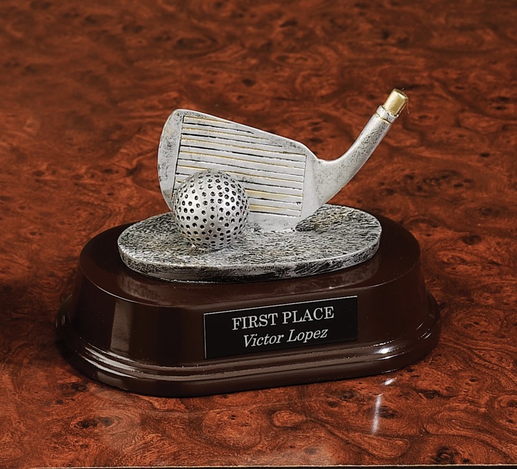 Resin Golf Club In Pewter Trophy 2