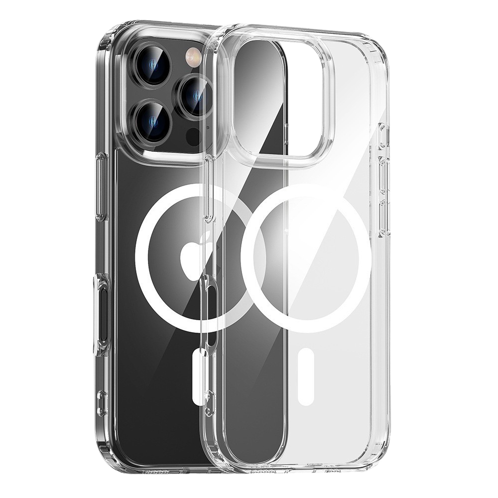iPhone 16 Pro Max Clear Magnetic Case w/TPU Bumpers 4
