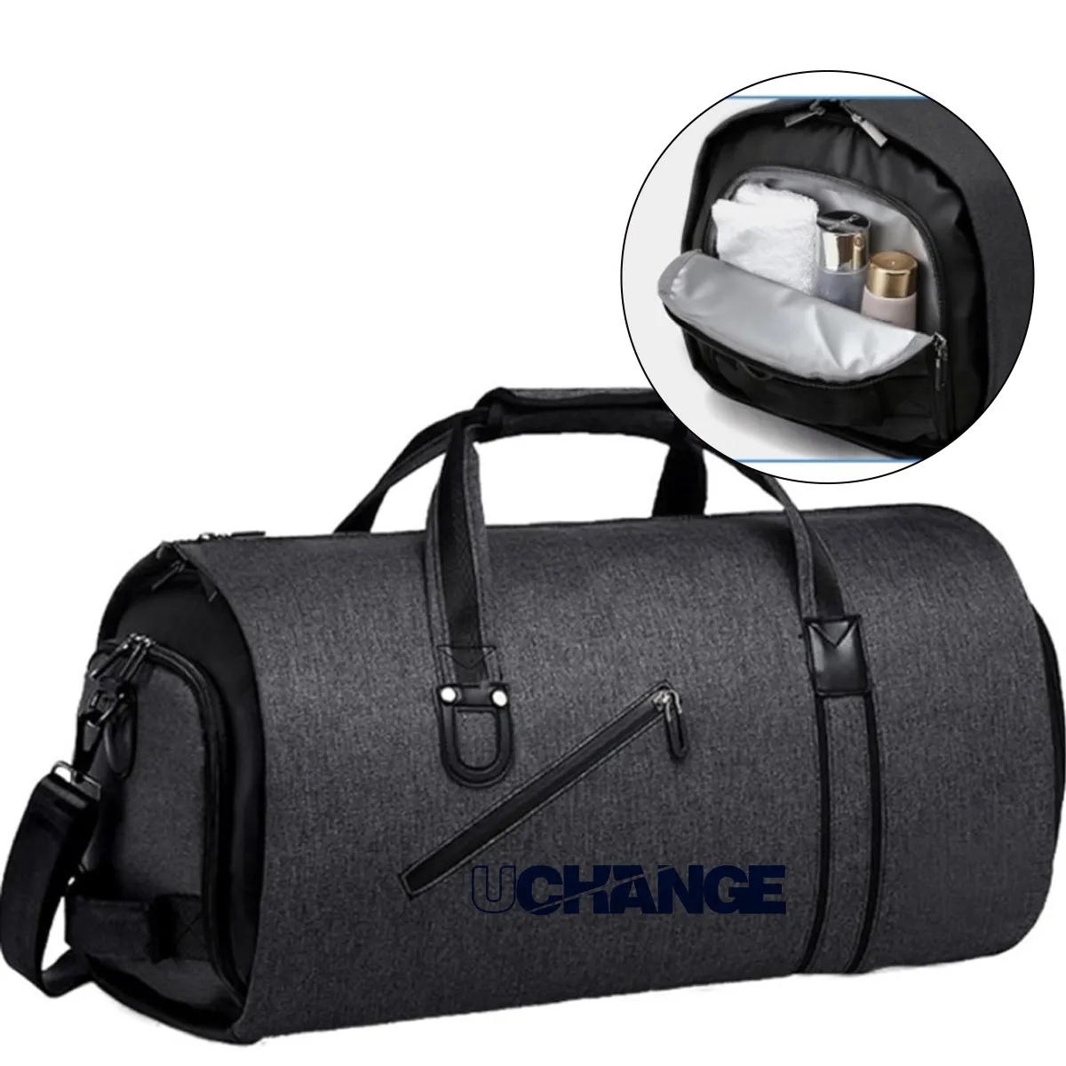 50L Travel Duffel Bag With Shoe Compartment & Trolley Sleeve 4