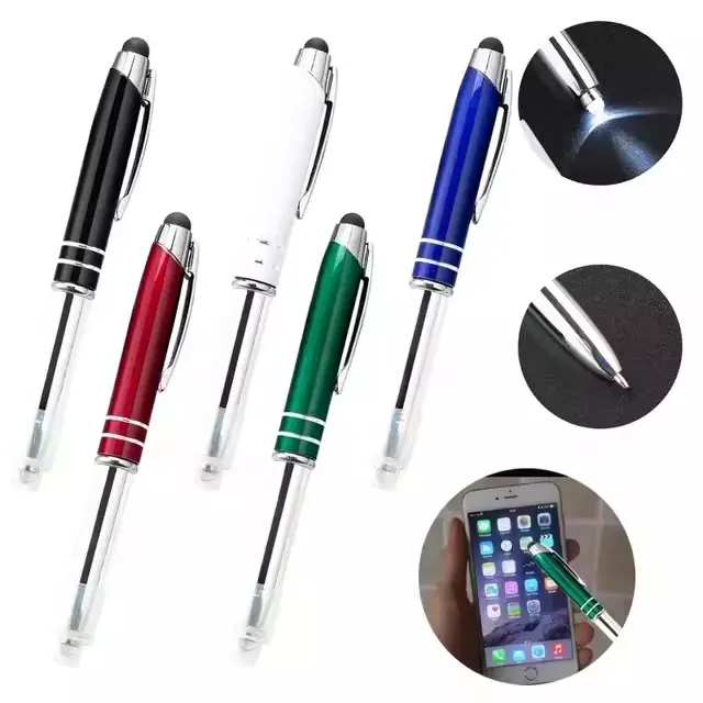 L.E.D. Light & Aluminum Ballpoint Pen 1