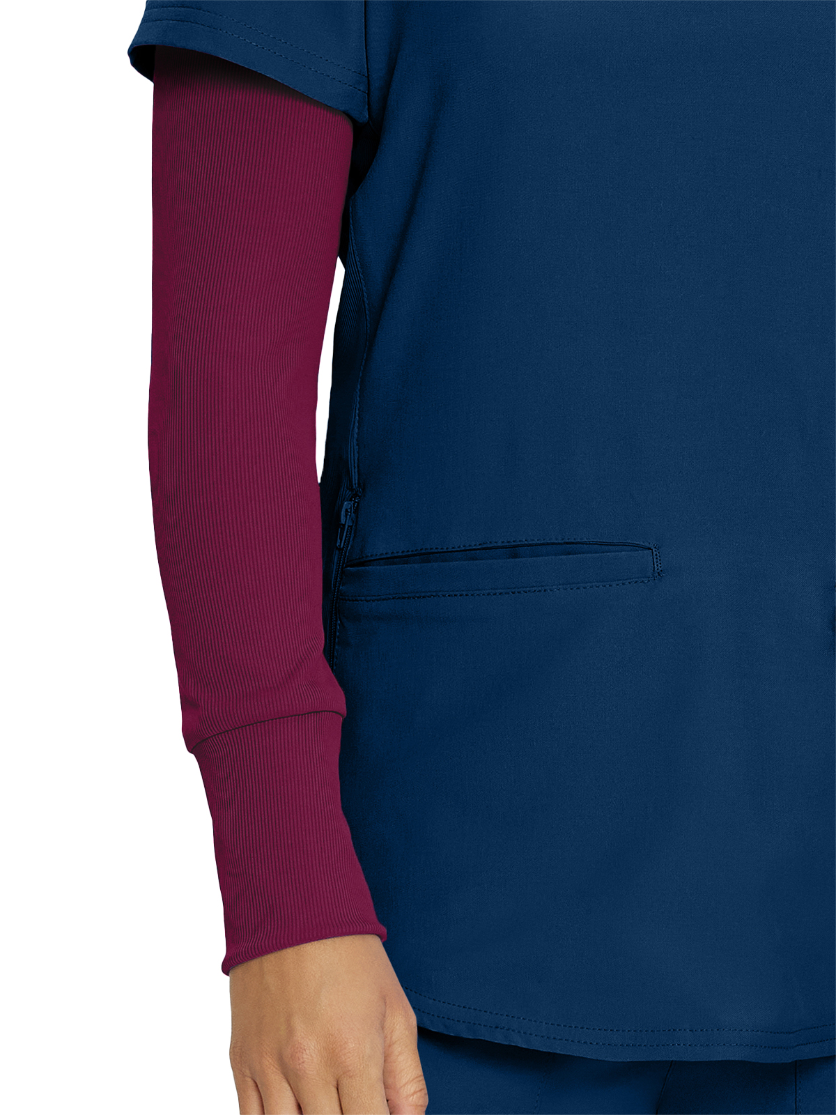 Landau - Forward - Women's One-Pocket Long-Sleeve Crew Neck Underscrub Tee 45