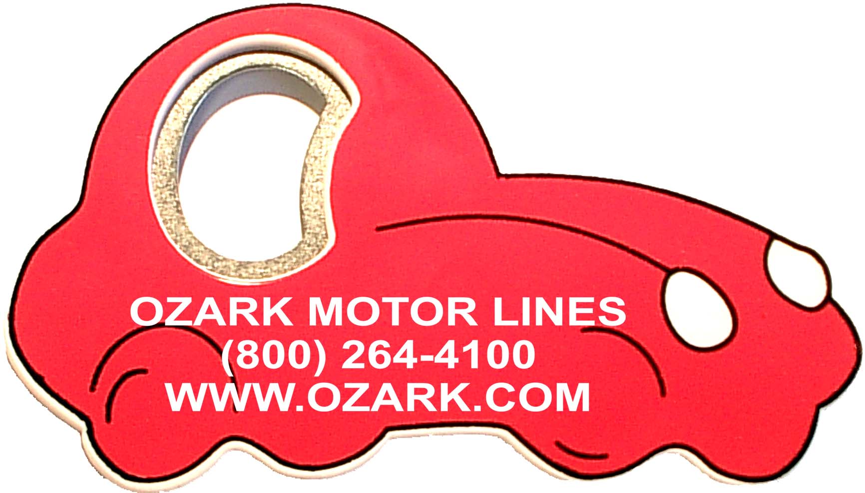 Jumbo size car shape magnetic bottle opener