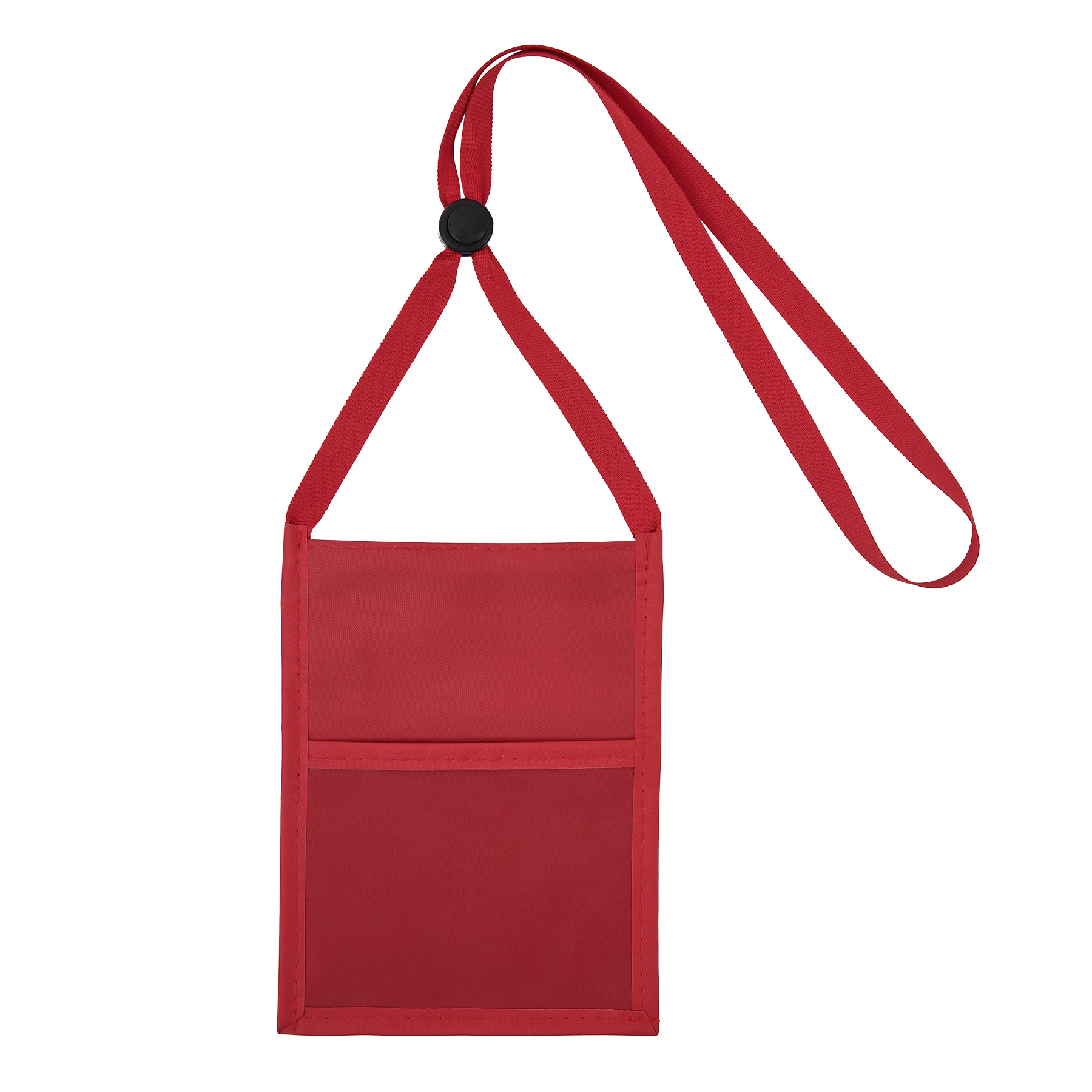 Premium Double Window Pouch Wallet With Lanyard W/Back Zipper And Phone Holder 10