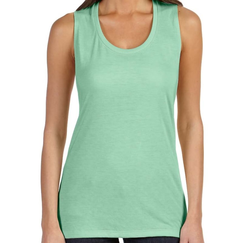 Bella Ladies Flowy Scoop Muscle Tank 17