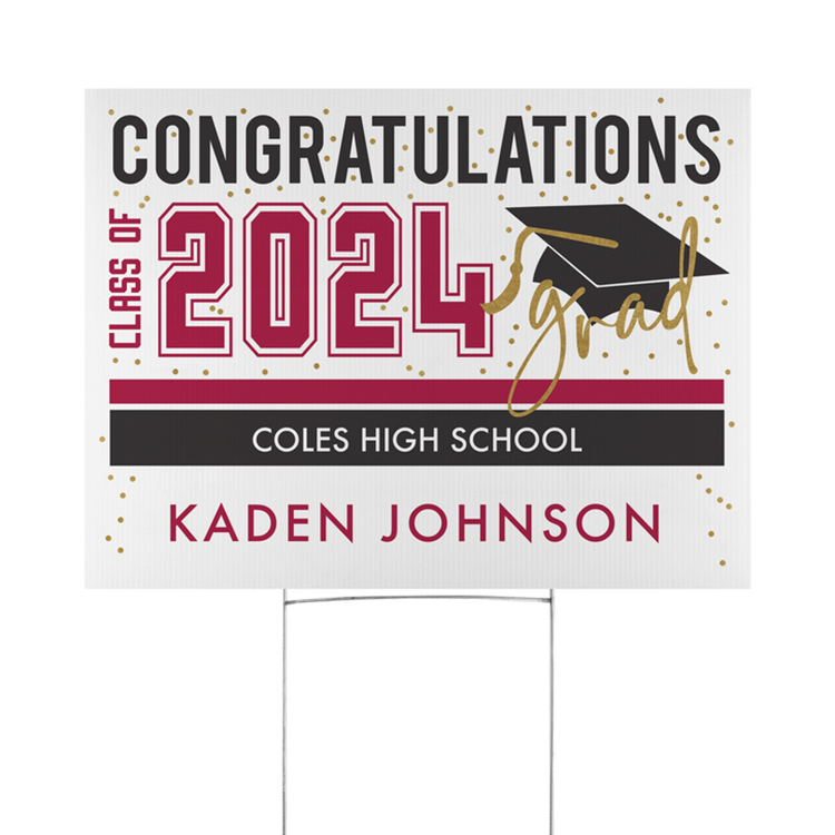 Dotted Congratulations Yard Sign 1