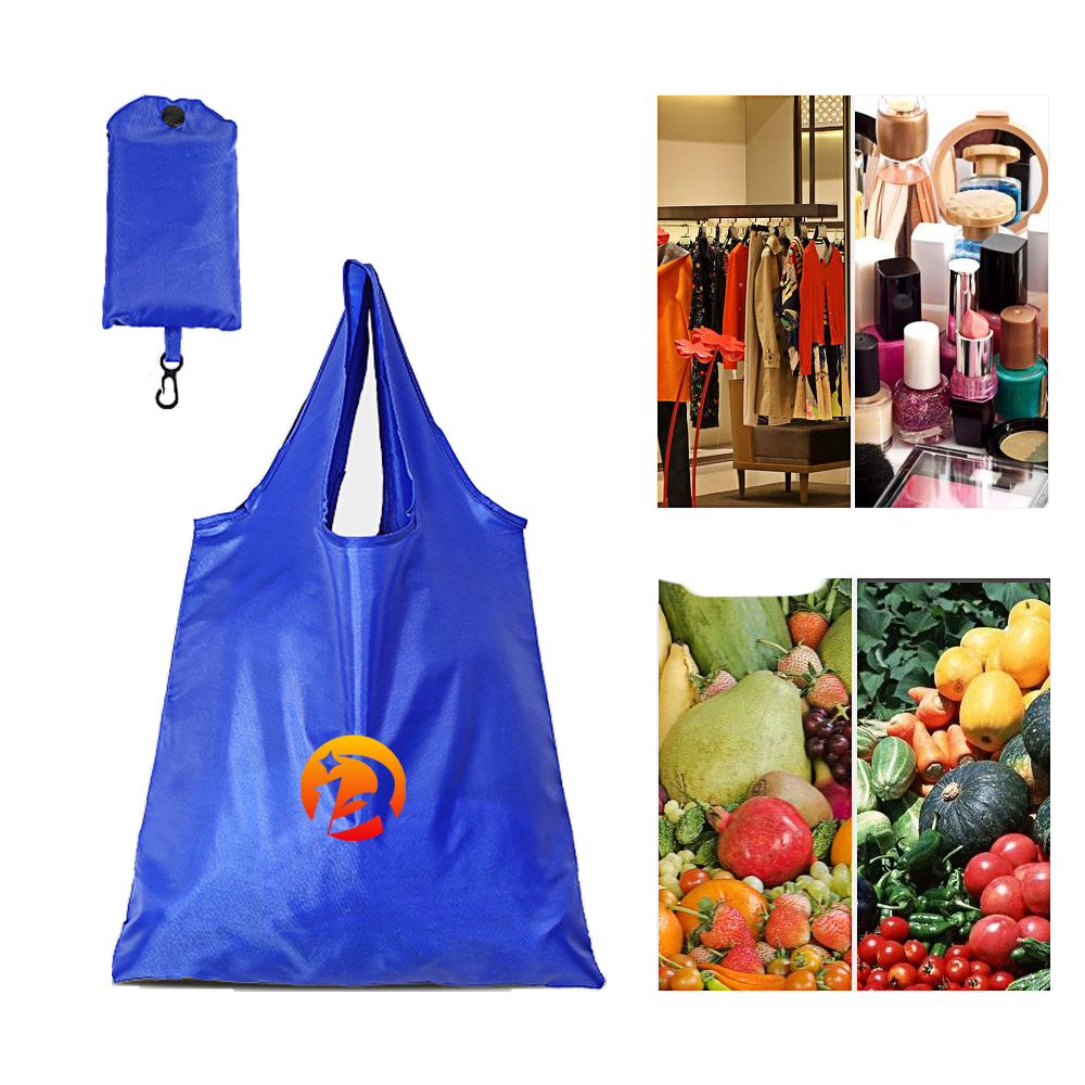 Large Resuable Polyester Folding Grocery Tote Bag 1