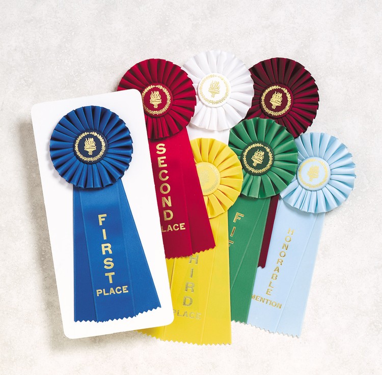 Third Place Rosette Ribbon 4 1/2" x 11" 2