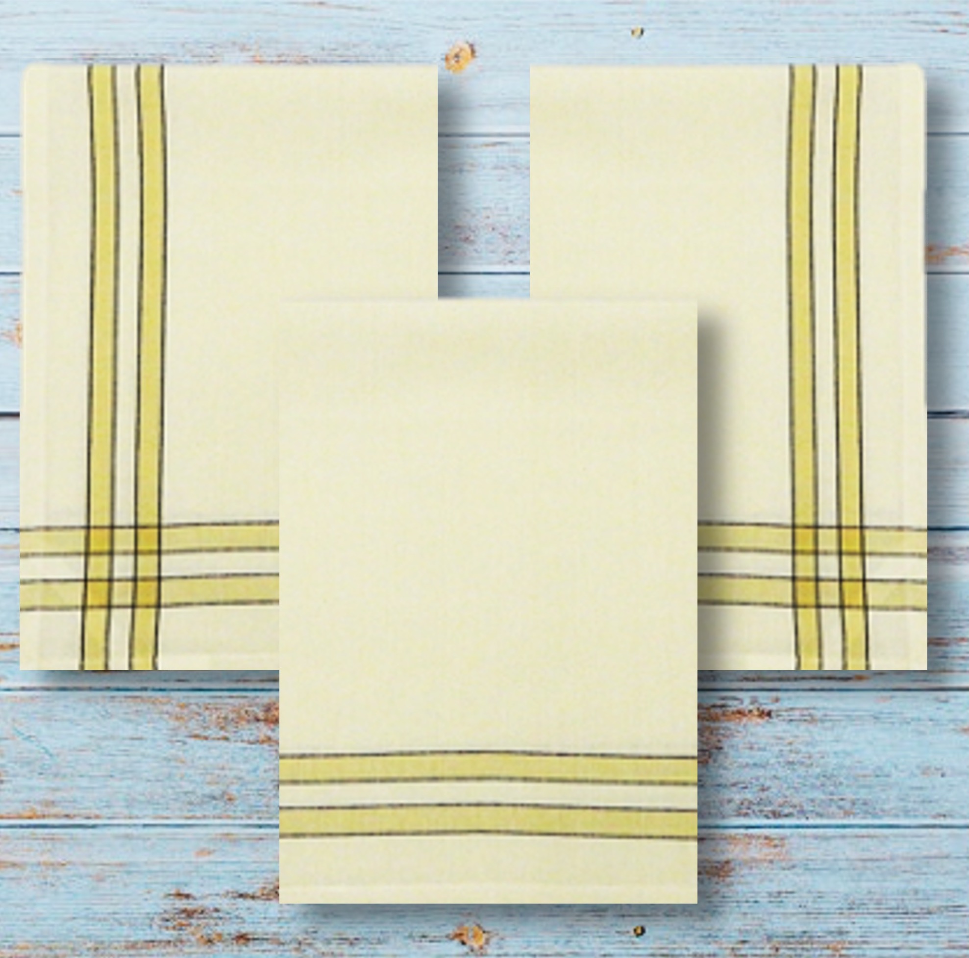Dijon/Black Double Stripe Kitchen Towel - 20"x28" 3