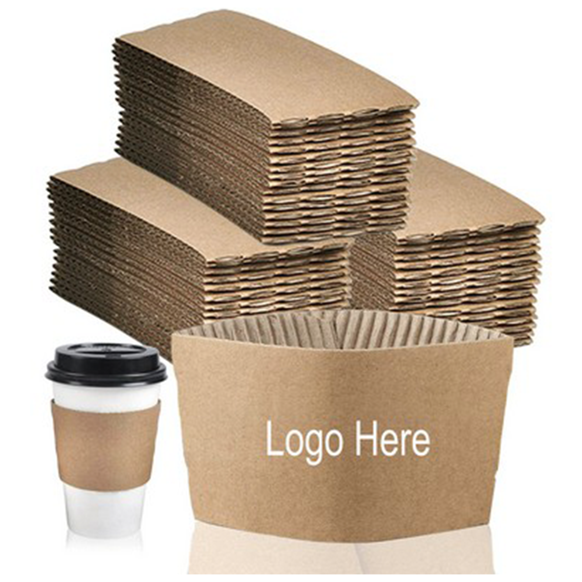 Full Color Printed Craft Paper Coffe Cup Sleeves 3