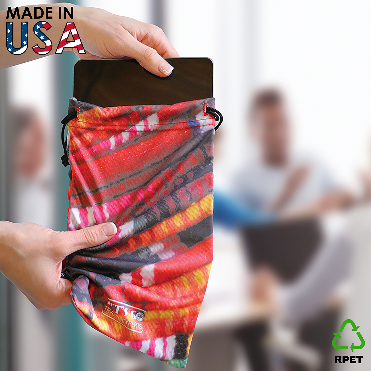 Toddy® Gear RPET Smart Pouch Thin - Large - Premium RPET Microfiber Storage & Cleaning Pouch 1