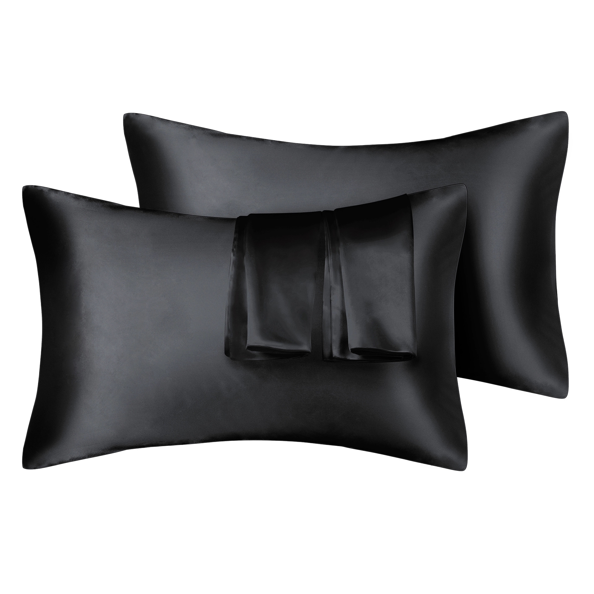 Silk Satin Pillowcase 2 Pack, Standard/Queen /King Size 9