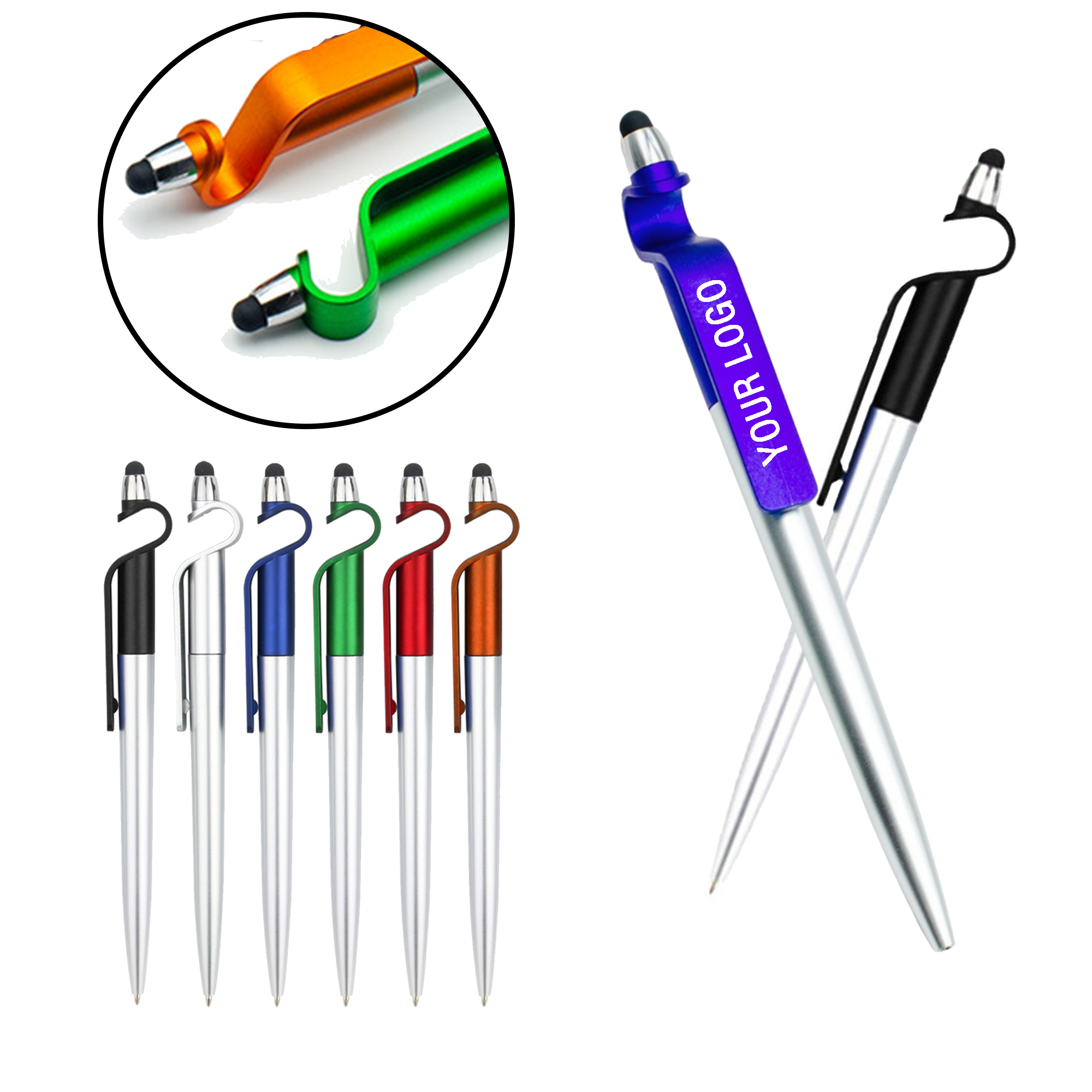 MOQ 20 PCS Promotional Ball Pen With Stylus 2