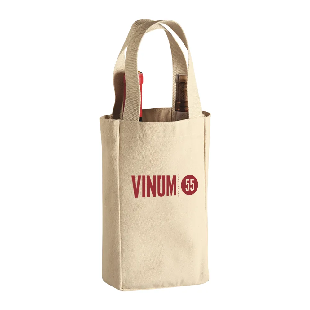 2-Bottle Heavy Cotton Canvas Tote 2