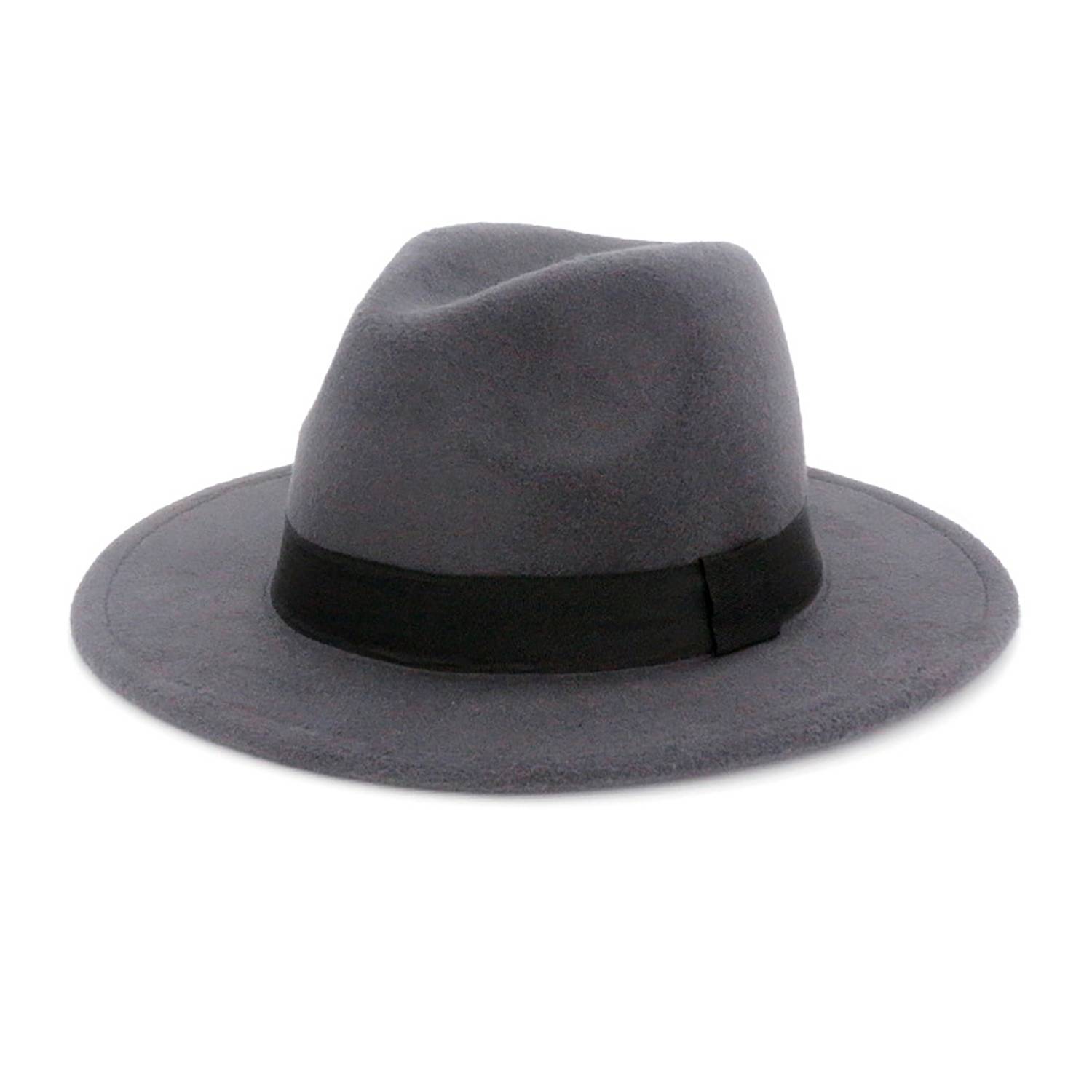 Unisex Vintage Wide Brim Fedora Hat 19