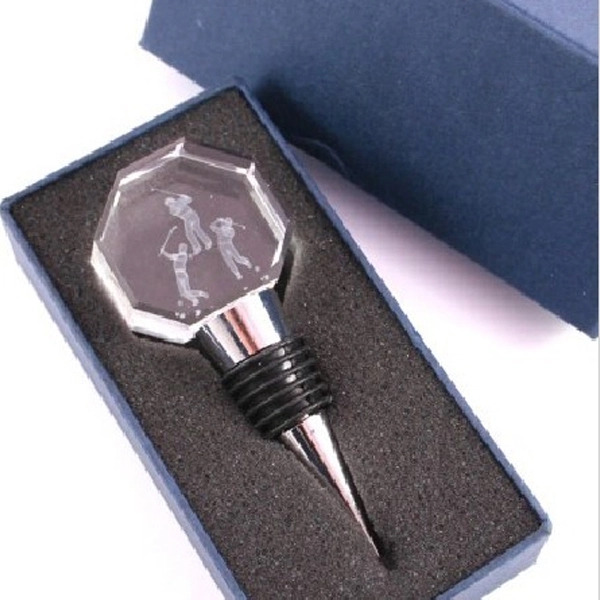 Golfer Crystal Wine Bottle Stopper 2