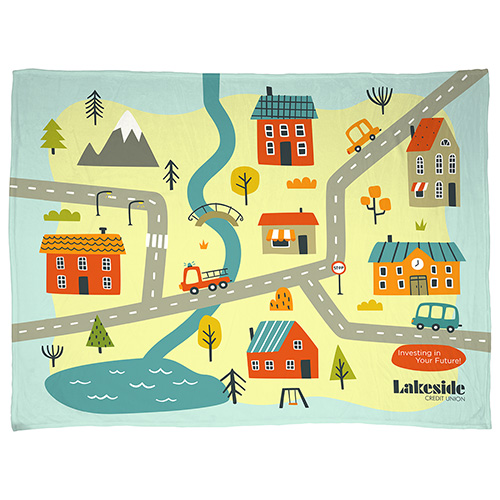 Silk Touch Blanket 60" x 80" 300GSM  Polyester - Full Color 3