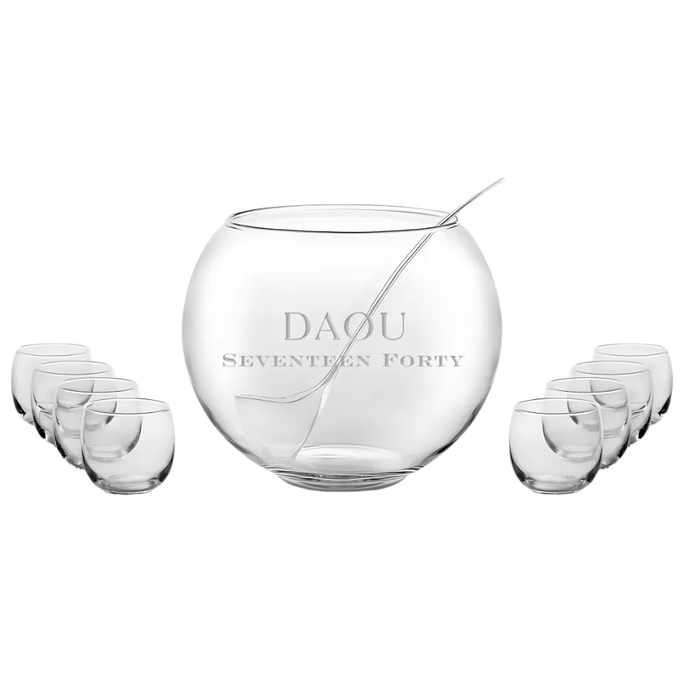 Glass Punch Bowl Set 10