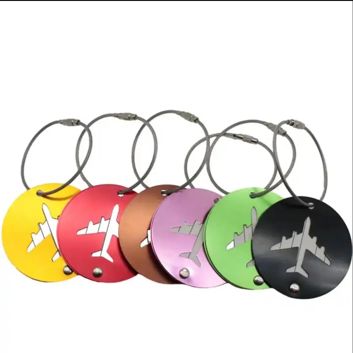 Aluminum luggage travel tags 2
