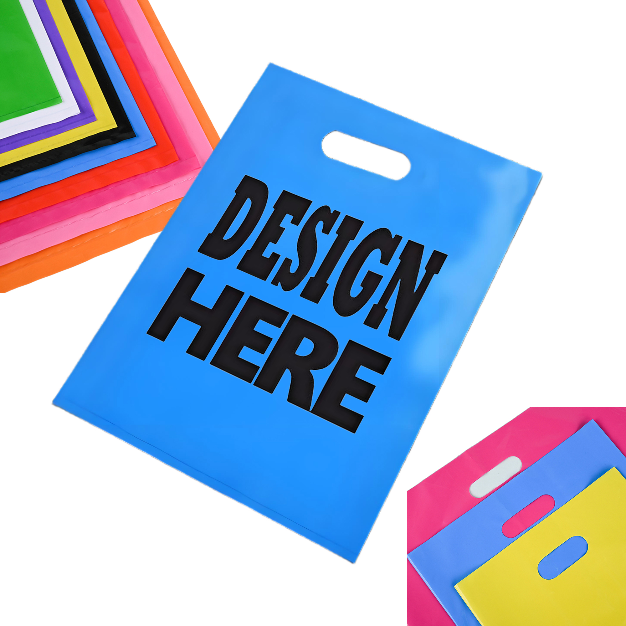 Custom Die Cut Handle Plastic Shopping Bag 2