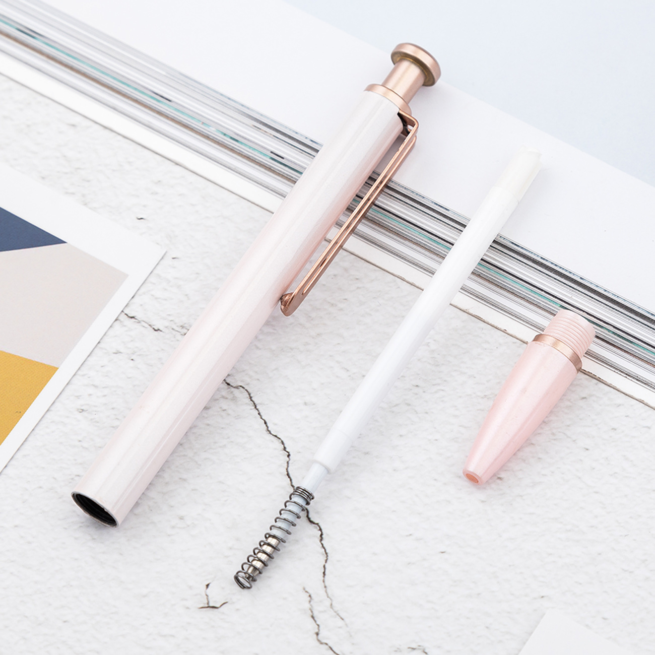 Promotional gift ball pen metal click action pen custom Logo 3
