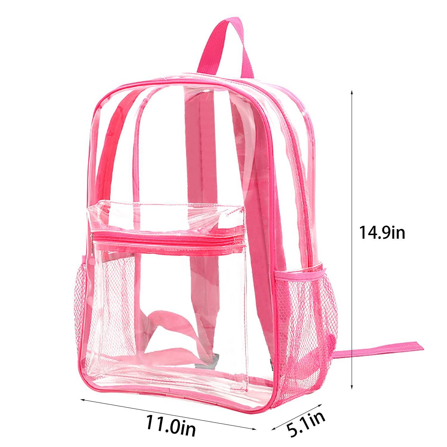 Adjustable Straps PVC Waterproof Clear Backpack 6