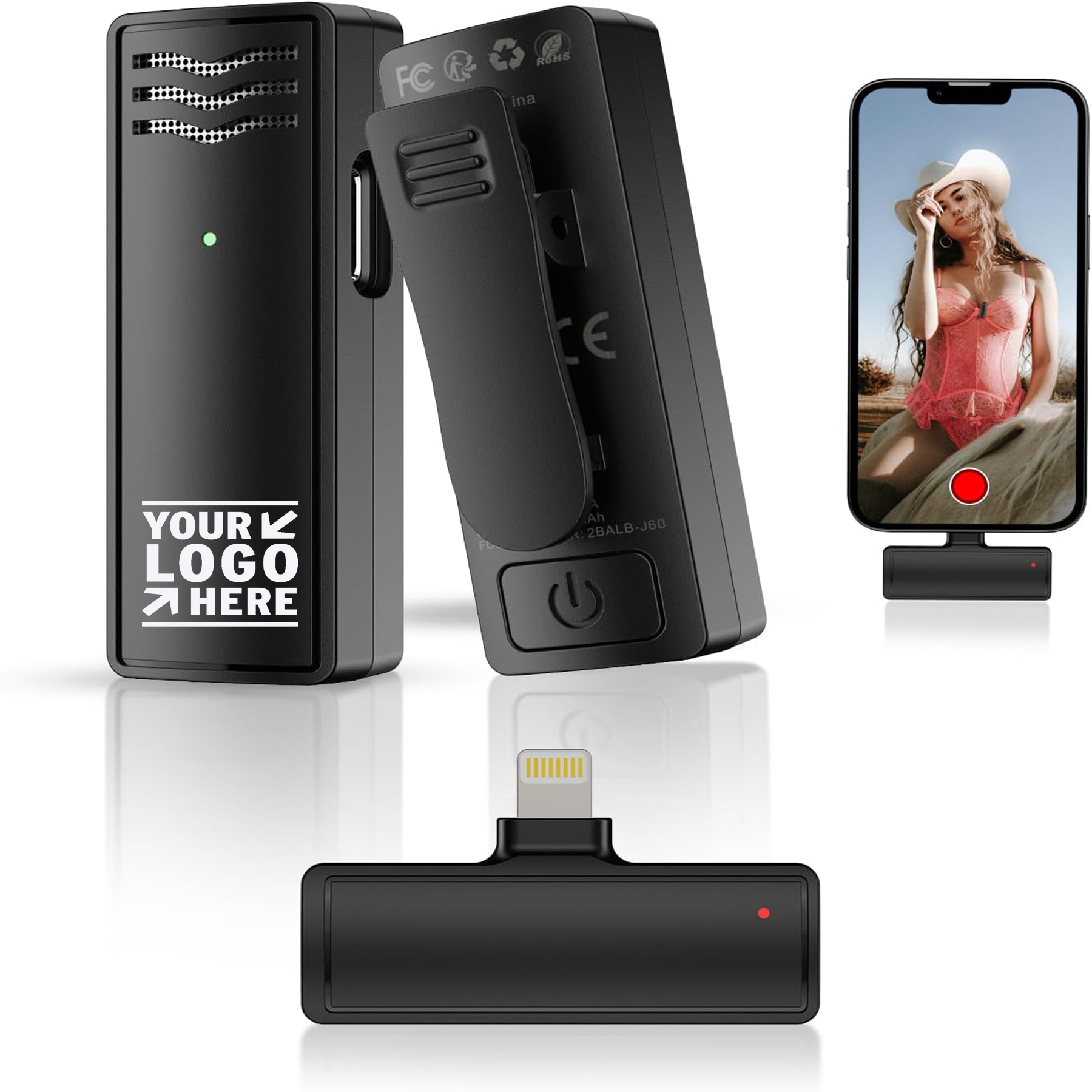 Video Recording Multifunctional iphone Wireless Noise Canceling Mini Microphone 2