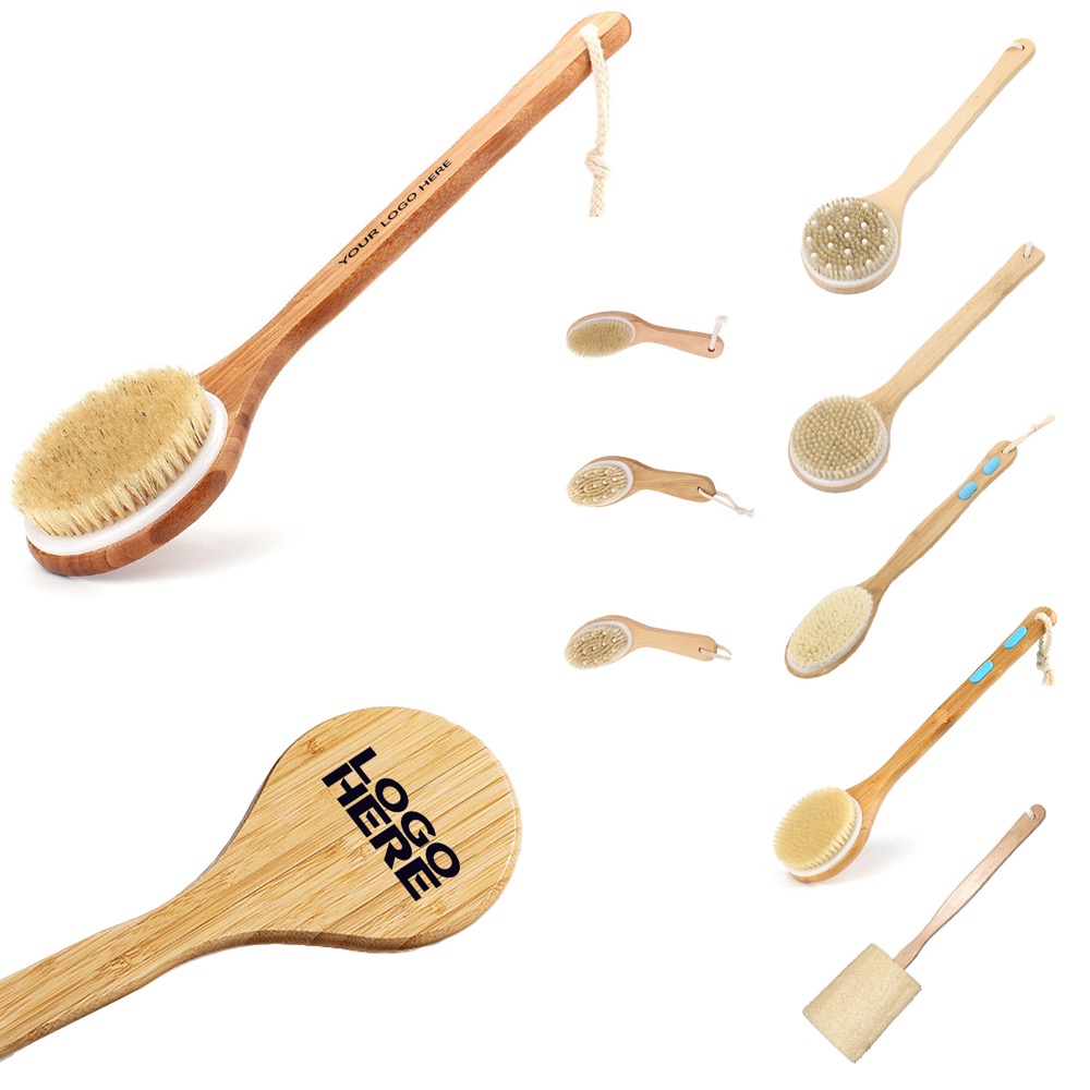 Wooden Bath Brush With Long Handle 1